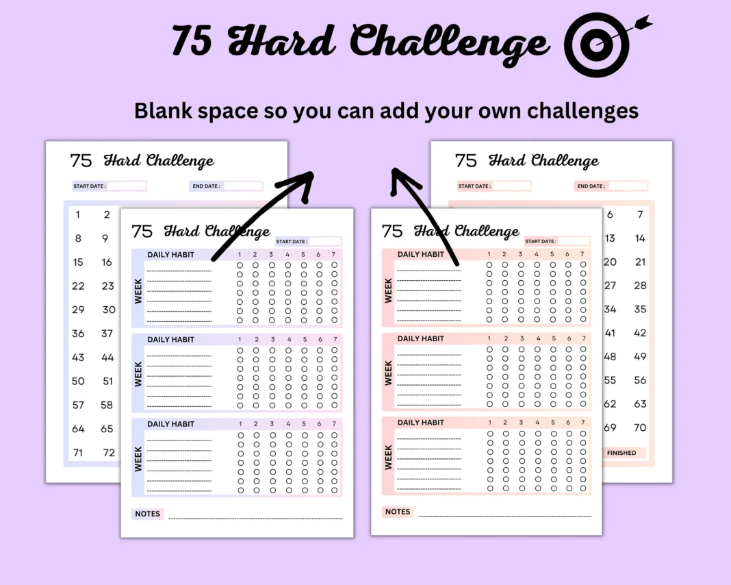 75 Hard Challenge Printable
